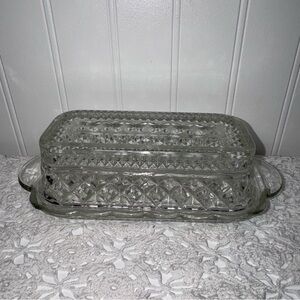 Vintage Imperial Glass Covered Butter Dish